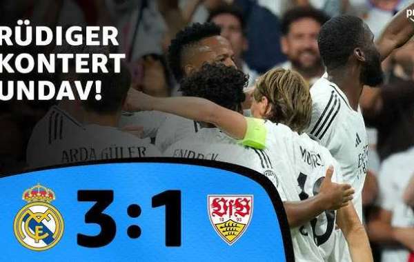 Real Madrid keerde de koers om en versloeg Stuttgart en won de eerste wedstrijd van de Champions League